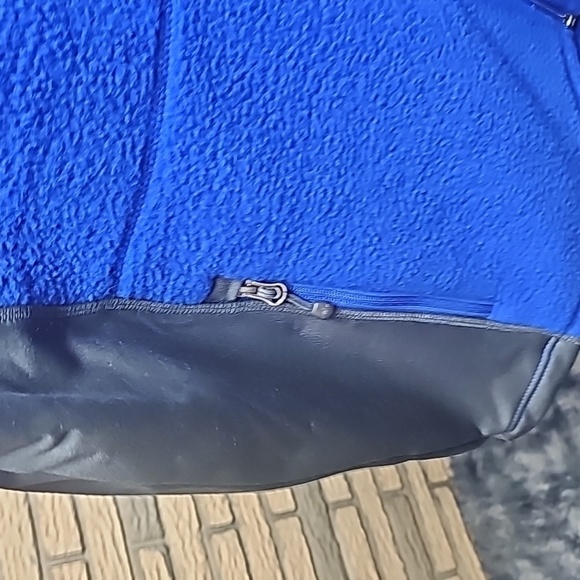 NWT Eddie Bauer Sherpa Fleece Jacket Sz XL Royal and Gray - Picture 5 of 13